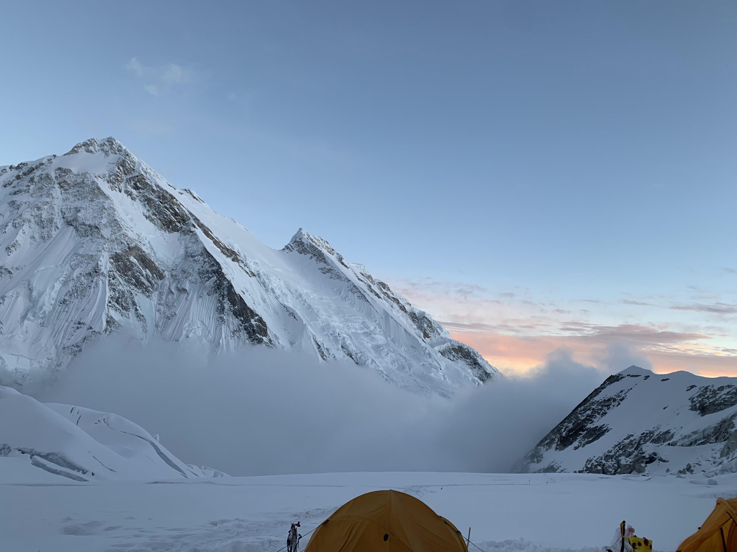 Stunning view of snow-covered peaks along the Kanchenjunga Circuit Trek.